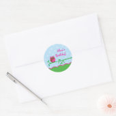 Uil Meisje Favor Sticker (Envelop)