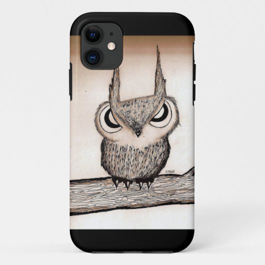 Uil met Attitude Case-Mate iPhone Case (Achterkant)