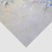 Uil met blauwe bloemen schilderij Decoupage Tissuepapier (Detail)