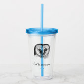 Uil met citaat acryl drinkbeker (Voorkant)