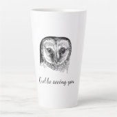 Uil met citaat latte mok (Voorkant)