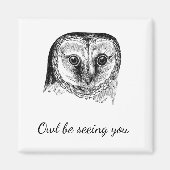 Uil met citaat magneet (Voorkant)