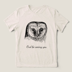Uil met citaat Tri-Blend shirt