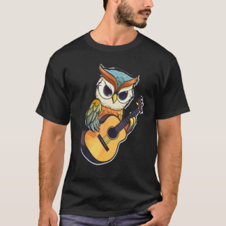Uil met een gitaar ,Uil T-shirt