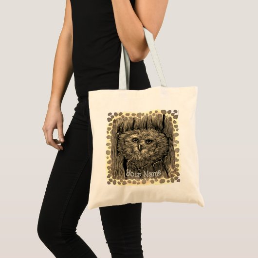 Uil met grote ogen tote bag (Voorkant (product))
