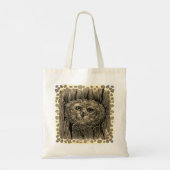 Uil met grote ogen tote bag (Achterkant)