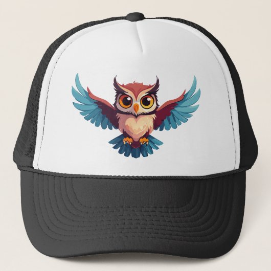 uil met grote ogen trucker pet (Voorkant)