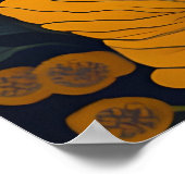 Uil met grote ogen voor de bloemen #2 poster (Hoek)