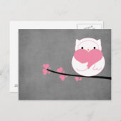 Uil met harten Briefkaart (Voorkant / Achterkant)