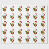 Uil met kerstboom cadeaupapier (Vlak)