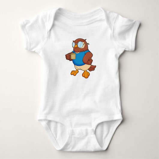 Uil met koffiekop romper (Voorkant)