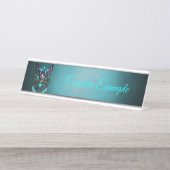 Uil met magische elementen. bureau naambordje (Voorkant)