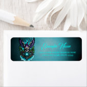 Uil met magische elementen. etiket (Insitu)