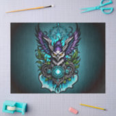 Uil met magische elementen. tissuepapier (Craft)