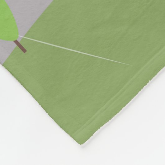 Uil met paraplu fleece deken (Hoek)