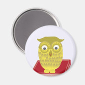 uil met rood boek magneet (Voorkant / Achterkant)