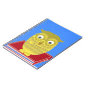 uil met rood boek notitieboek (Linkerzijde)
