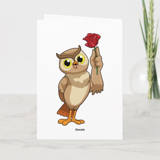 Uil met Roos Kaart (Achterkant)