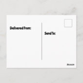 Uil met verjaardagscadeau pet op taart briefkaart (Achterkant)