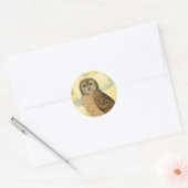  Uil met Wolken Ronde Sticker (Envelop)