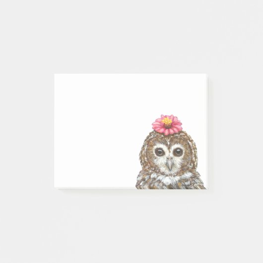 uil met zinnia Post-it® notes 4 x 3 inch (Voorkant)