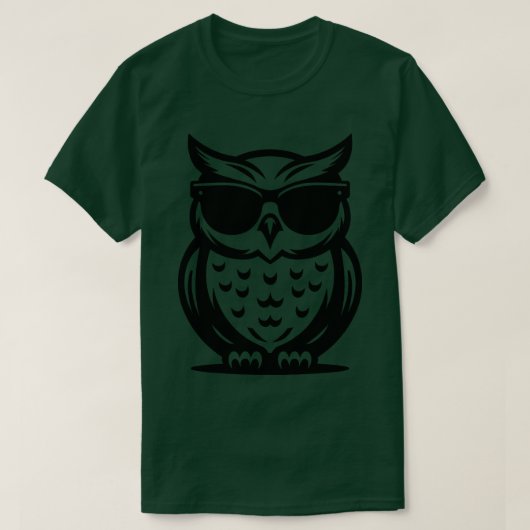Uil met zonnebril t-shirt (Design voorkant)