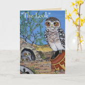 Uil Moederdag Humor Baby Owlet Southwest Desert Kaart (Gele Bloem)