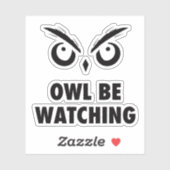 Uil moet kijken sticker (Vel)