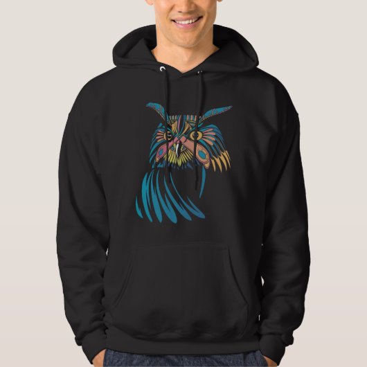 Uil Mooie Vogel Wijsheid 1 Hoodie (Voorkant)