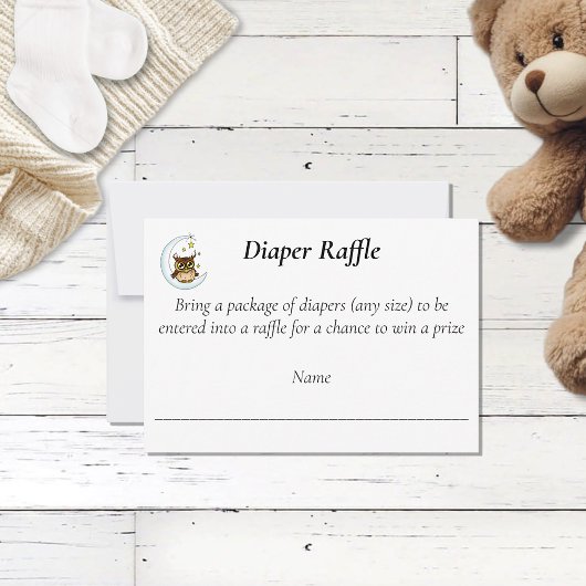 Uil Moon Blue Schattigee Sterren Baby DoucheLuier  RSVP Kaartje