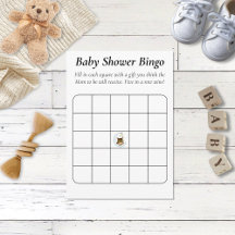 Uil Moon Blue Schattigee Sterren Baby shower Bingo