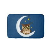 Uil Moon Blue Schattigee Sterren Badmat (Voorkant)