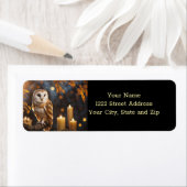 Uil Mysterieus Magisch Betoverend Retouradres Etiket (Insitu)