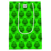 Uil (neon groen) - Cadeautas (Achterkant)