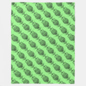 Uil (neon groen) - Fleece deken (Voorkant)