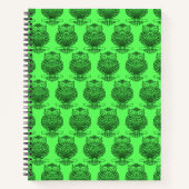 Uil (neon groen) - Notitieboek (Voorkant)