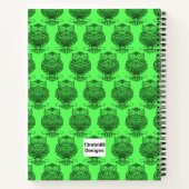 Uil (neon groen) - Notitieboek (Achterkant)