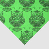 Uil (neon groen) - Tissuepapier (Detail)