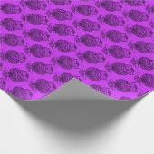 Uil (neon paars) - Inpakpapier (Hoek)
