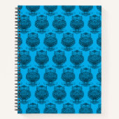 Uil (neonblauw) - Notitieboek (Voorkant)