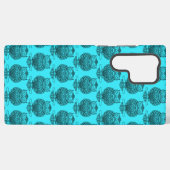 Uil (neonblauw) - Samsung Case Galaxy Hoesje (Achterkant horizontaal)