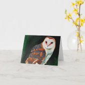 Uil notecard kaart (Gele Bloem)