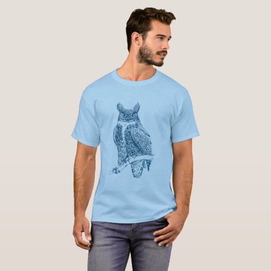 Uil - Ocean Blue T-shirt (Voorkant volledig)
