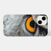 Uil, ogen, close-up iPhone hoesje (Achterkant horizontaal)