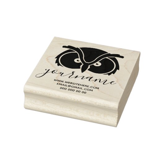 Uil ogen logo rubberstempel (Stempel)