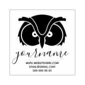 Uil ogen logo rubberstempel (Afrduk)