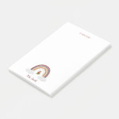 Uil Onder Een Regenboog Leraar Notities Post-it® Notes (Schuin)
