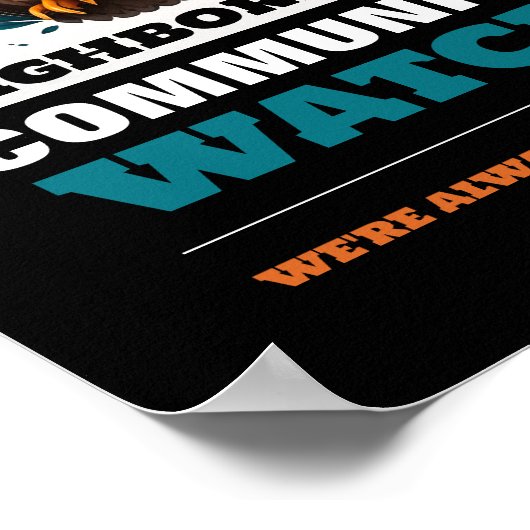 Uil ontwerp, buurtgemeenschap horloge waarschuwing poster (Hoek)