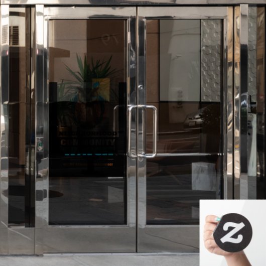 Uil ontwerp, buurtgemeenschap horloge waarschuwing raamsticker (Kantoordeur)