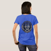 Uil ontwerp met geometrische patronen t-shirt (Achterkant volledig)